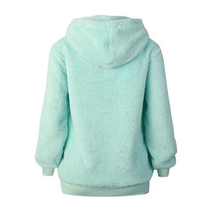 Sweat-shirt à capuche oversize en polaire sherpa pour femme, coupe-vent, avec poches - Product Image 6