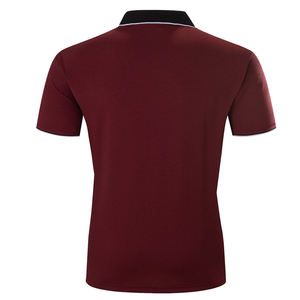 Polo en coton coupe décontractée tissu respirant à manches courtes avec logo personnalisé pour homme à la mode de tous les jours - Product Image 2