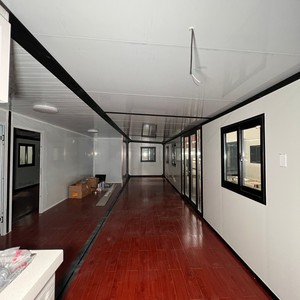 40ft struttura <span class=keywords><strong>nera</strong></span> due camere da letto due bagni prefabbricati <span class=keywords><strong>casa</strong></span> modulare espandibile con tetto inclinato e padiglione laterale - Product Image 4