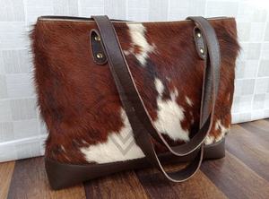 Bolso de mano de piel de vaca Bolso de hombro de piel de vaca Bolso de pelo | Bolso de hombro de cuero de vaca | Bolso de mano de piel de vaca hecho a mano - Product Image 3