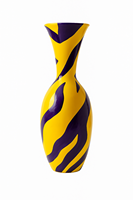 Vase en métal de luxe à texture marbrée moderne avec bordure dorée, pot à fleurs décoratif, décoration nordique pour la maison, l'hôtel, le salon, décoration de table, centre de table