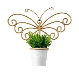 Plantador de parede de metal moderno para paredes, plantador de flores decorativo pequeno e grande, atacado, material de jardim para plantas de metal