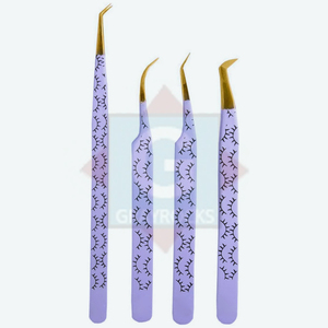 Pinzas de volumen de cejas y pestañas injertadas de acero inoxidable personalizadas de alta calidad Diseño de Punta puntiaguda para un uso óptimo - Product Image 1