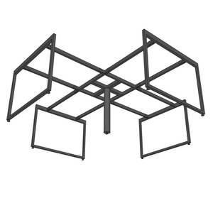 Mesa de Clúster de 4 Plazas con Estructura de Acero, 240x240cm, Sistema Slean HCSL030 - Product Image 2