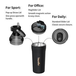 Botella <span class=keywords><strong>de</strong></span> Agua Deportiva Portátil HOUROFFER, Termo <span class=keywords><strong>de</strong></span> Acero Inoxidable Aislado con Asa, Tapa con Botón <span class=keywords><strong>de</strong></span> Presión, para Gimnasio y Actividades al Aire Libre - Product Image 2