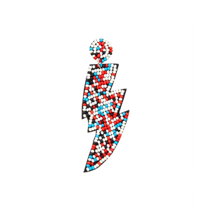 Pendientes de Flores Bordados a Mano, Joyería de Moda, Aretes Peruanos Hechos a Mano con Cuentas, Venta al por Mayor - Product Image 3