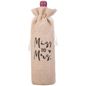 Sacs de couverture de bouteille de vin sacs de transport de bouteille de Jute de haute qualité sac cadeau de couverture de bouteille de vin de Jute à vendre au meilleur prix - Product Image 2
