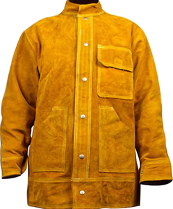 Nuevo diseño, logotipo personalizado, cómodo, seguro, piel de vaca, trabajador, la mejor chaqueta de soldadura, todos los tamaños, ropa de trabajo, traje/camisa protectora - Product Image 1