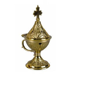 Brûleur à Bakhoor de dernière génération, en laiton couleur or, avec poignée design, forme personnalisée, brûleur à Bakhoor - Product Image 2