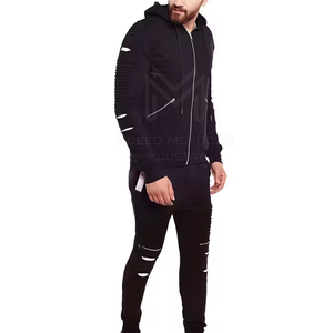Survêtements à la mode pour hommes, nouveau design, manches longues, coupe ajustée, couleur unie, tenue d'hiver à la mode - Product Image 2