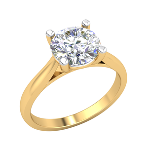 Bague classique élégante en or 18 carats pour femme 1.3Cts VS Clarity Lab Grown EF Color Diamond Luxurious IGI Certified Jewelry - Product Image 1