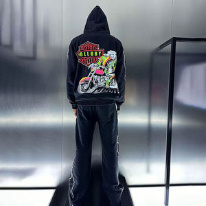 Conjunto Deportivo para Hombre con Logotipo Personalizado, Pantalones y Sudadera de Poliéster/Algodón Transpirable y Ecológico, Ropa Urbana Cómoda de Talla Grande - Product Image 3