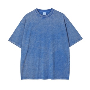T-shirt délavé à l'acide pour hommes en gros Streetwear Hip Hop Stone 100% coton t-shirts avec logo personnaliser t-shirt vintage surdimensionné - Product Image 5