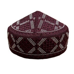 Gorro de Oración Musulmán Islámico, Topi, Kufi, Ecológico, para Todas las Temporadas, Transpirable, Venta Caliente, Color Sólido, Logotipo Personalizado al por Mayor - Product Image 1