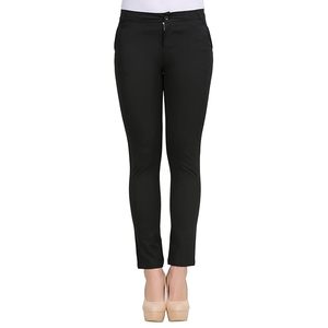 Leggings de Algodón para Mujer, Cintura Media, Transpirables, Bordados, Hasta el Tobillo, con Bolsillos Dobles, Botones, Logotipo y Decoración de Pliegues, Corte Regular - Product Image 3