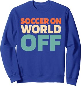 Sweat-shirt de football rétro élégant avec imprimé football old school pull polaire à manches longues pour hommes style streetwear unisexe - Product Image 1