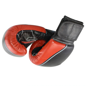 ถุงมือชกมวยหนังมืออาชีพที่กำหนดเองพร้อมสายรัดข้อมือแบบปรับได้กันลื่นและออกแบบเองและโลโก้-อุปกรณ์ต่อสู้ราคาถูก - Product Image 5