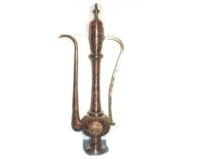 แจกันสไตล์ราชวงศ์ที่มีสไตล์ด้วยการพิมพ์ที่สวยงามและของตกแต่งทำด้วยมือของนักออกแบบสีทองสำหรับการตกแต่งภายในที่ทันสมัย - Product Image 3