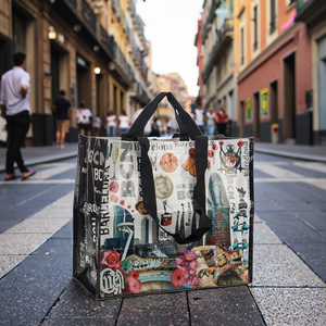 Sacs de courses réutilisables personnalisés pour supermarchés et expositions, impression de logo personnalisée, sacs de courses professionnels - Product Image 1