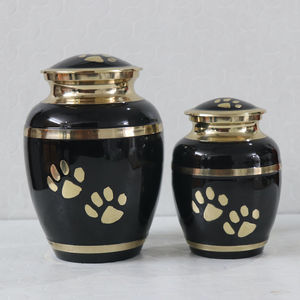 Urne de crémation en métal de la meilleure qualité avec conception d'empreinte d'animaux de patte pour garder les cendres de vos animaux de compagnie et garder leurs souvenirs - Product Image 2
