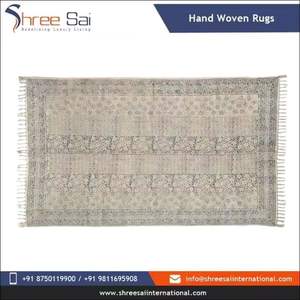 Alfombra de tejido plano de algodón Premium para hoteles, salas de estar, apartamentos modernos, alfombra reversible Dhurrie hecha a mano a precio mayorista - Product Image 3