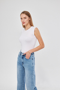 Sans manches col rond corps Viscose Relax et élégant corps femme corps sous-vêtements - Product Image 6