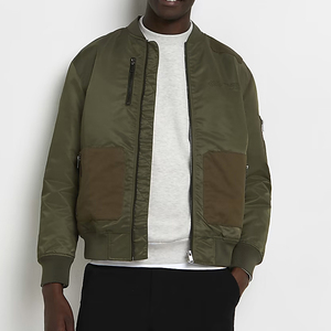 Blouson Bomber Personnalisé OEM avec Logo Brodé, Corps en Laine, Manches en Cuir, Unisexe, Style Streetwear, Mode Collégienne, Vente en Gros - Product Image 4