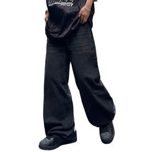 OEM Service Regular Fit Fashionable <b>Men</b> Oversized <b>Denim</b> Pants Top Quality Wholesale Custom Size <b>Men</b> Oversized <b>Denim</b> Pants - Product Image 1