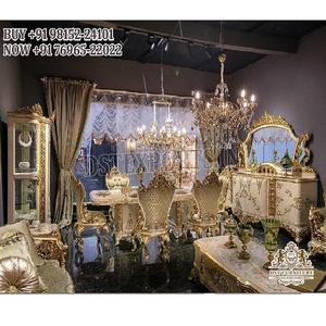 Meubles de salle à manger sculptés lourds de Style persan Meubles de salle à manger sculptés à la main de Style victorien Ensemble de salle à manger française - Product Image 1