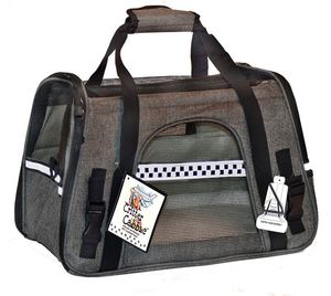 Porte-animal de compagnie et siège de voiture de luxe de qualité supérieure 2 en 1, fermeture à glissière sécurisée, sangles de sécurité, qualité supérieure - Product Image 1