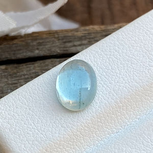Piedra de cabujones de forma ovalada de Aguamarina de Color superior Natural increíble con piedras preciosas sueltas de buen brillo para hacer joyas de 1,94 quilates - Product Image 1