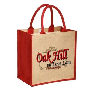 Sac fourre-tout isotherme en jute imprimé personnalisé de qualité supérieure dernier matériel de toile pour cadeaux et articles promotionnels - Product Image 3