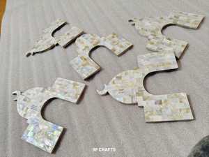 Ramadán Kareem Eid Mubarak Mezquita Forma madre de perla Decoración islámica para el hogar Eid Decoraciones de mesa - Product Image 4