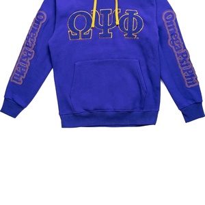 Noir Orange Sororités pull à capuche Université Logo porter 100% coton imprimé motif anti-rétrécissement tricoté polaire 340g automne - Product Image 5
