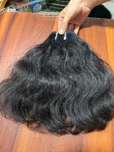 Cabello Remy virgen alineado con cutícula Natural 100%, mechones de cabello indio, extremos estirados dobles, proveedores mayoristas de calidad Premium - Product Image 5