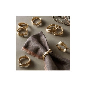 Hot Selling New napkin <b>ring</b> Factory <b>Indian</b> leaf Wholesale Price Metal Napkin <b>Ring</b> For Home and Hotel Napkin Holder for table top - Product Image 3