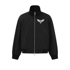 Veste bomber unie pour homme sur mesure, fermeture éclair, décontractée, légère, avec poignets côtelés - Product Image 4