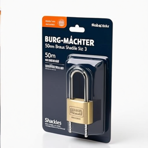 BURG-WCHTER Cylinder <b>Padlock</b> with 50mm Brass Shackle Pack Size 3 - Product Image 2