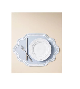 Mantel individual de lino bordado personalizado para regalo Decoración de mesa de boda hecho a mano con tela duradera de alta calidad - Product Image 2