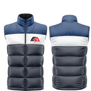 Men's High Quality <b>Light</b> Washable 100% Polyester Winter Sleeveless <b>Puffer</b> <b>Jacket</b> Stand Varsity <b>Jacket</b> New Woven Fabric Sports - Product Image 1