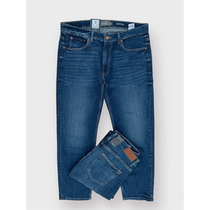 Nouveau Design lavage denim 98/2 hommes jeans moustaches droite slim fit classique mi lavage élégant haut streetwear pantalon - Product Image 1