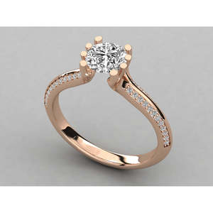 Anillo de Diamante Solitario de Oro de 9K Cultivado en Laboratorio para Mujer, Joyería Fina Geométrica para Compromiso o Promesa, Certificado IGI, Rodio Platino - Product Image 3