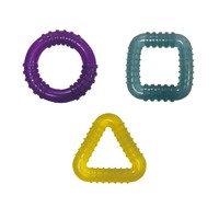 Jouet à mâcher circulaire en plastique durable pour chiens, avec fonction couineuse et facile à mâcher, jouet pour animaux qui nettoie les dents, en promotion