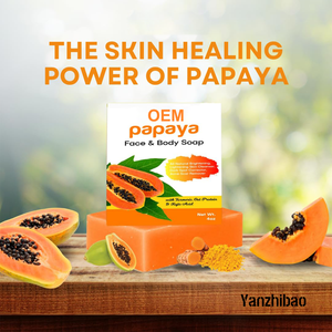 Sapone alla Papaya OEM per Viso e Corpo, Sapone Schiarente alla Papaya per Macchie Scure - Product Image 2