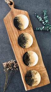 Custom Design Wooden Coasters Set | Natural Solid Wood Drink Coasters for Coffee Tea <b>Beer</b> | Eco Friendly Reusable - Product Image 2