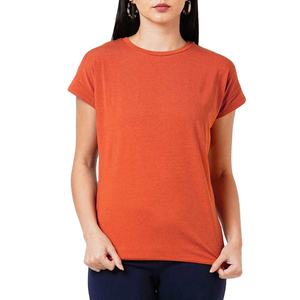 T-shirts pour femmes 100% coton Respirant Col rond Manches courtes Hauts décontractés Imprimés Coupe ample Anti-boulochage Toile Saison estivale XXS - Product Image 1