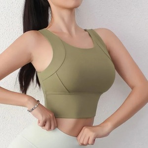 Sujetador deportivo transpirable sin costuras con relleno extraíble para mujer, estilo Simple, Push-Up para correr y gimnasio, Reversible - Product Image 6
