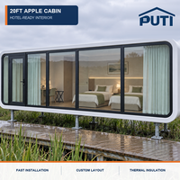 Suite Cabine Apple de 20 pieds en acier modulaire protégé contre la corrosion pour club de plage tropical et hôtel de plongée