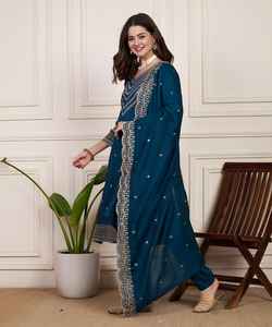 Vêtements et accessoires ethniques Costume Salwar Kameez pakistanais pour fête de mariage et occasion de mariage au prix de gros - Product Image 5