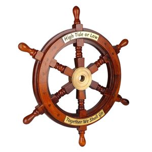 Volant de bateau décoratif en bois |   Qualité artisanale de finition supérieure |   Fabricant en gros de produits en vrac - Product Image 1